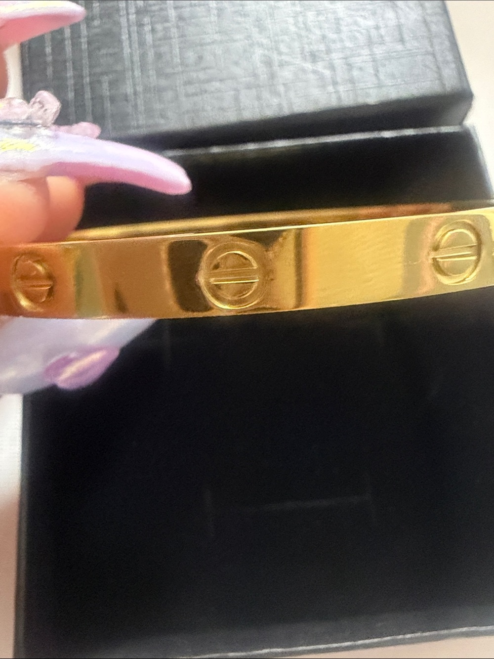 Gold Bangle Bracelet - Picture 2 of 4